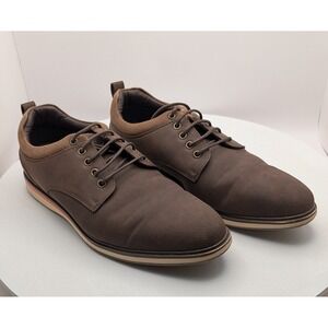 Bruno Marc Mens Brown Textured Lace Up Oxford Dress Shoes Size 8.5